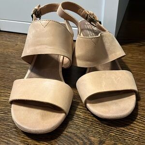 Low chunky heeled sandals